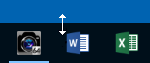 Taskbar: Dragging top edge to make it taller (Win10)