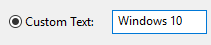 Dialog control: Text box