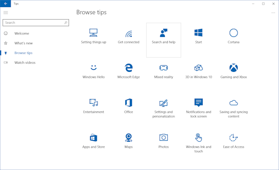 More topics in Tips: Welcome (Win10CU)