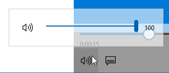 Volume slider
