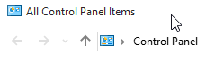 Icon for the Control Panel on the Titlebar (Win10)