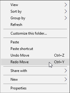 Right Click Menu: Redo Move (Win10CU)