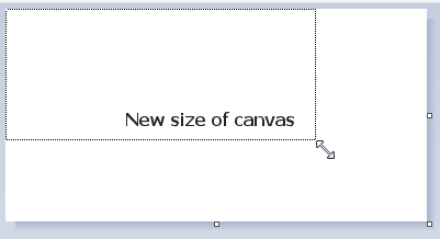 Drag to make the canvas smaller (Win10)