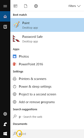 Search results: p (Win10CU)