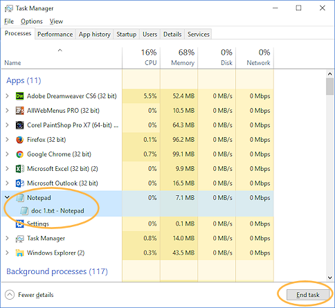 Task Manager (Win10)