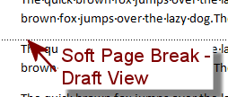 Soft Page Break in Draft View
