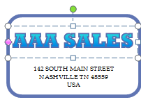 Click on a letter in the WordArt to select the WordArt