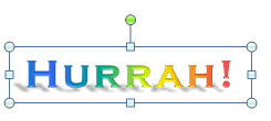 WordArt with handles (Word 2010)
