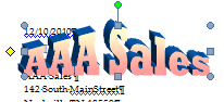 WordArt floating in front of text (Word 2007)