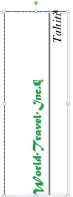 Brochure cover with bottom border under 'World Travel Inc.'