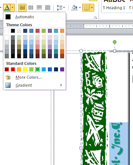 Button: Font Color - current green for 'World Travel Inc.' (Word 2010)
