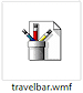 Icon: travelbar.wmf associated with Paint program