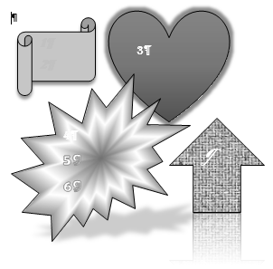 Text boxes if printed in gray scale