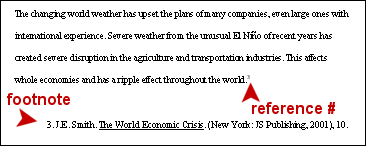 Example using a footnote