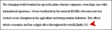 Text -Example of parenthetical reference